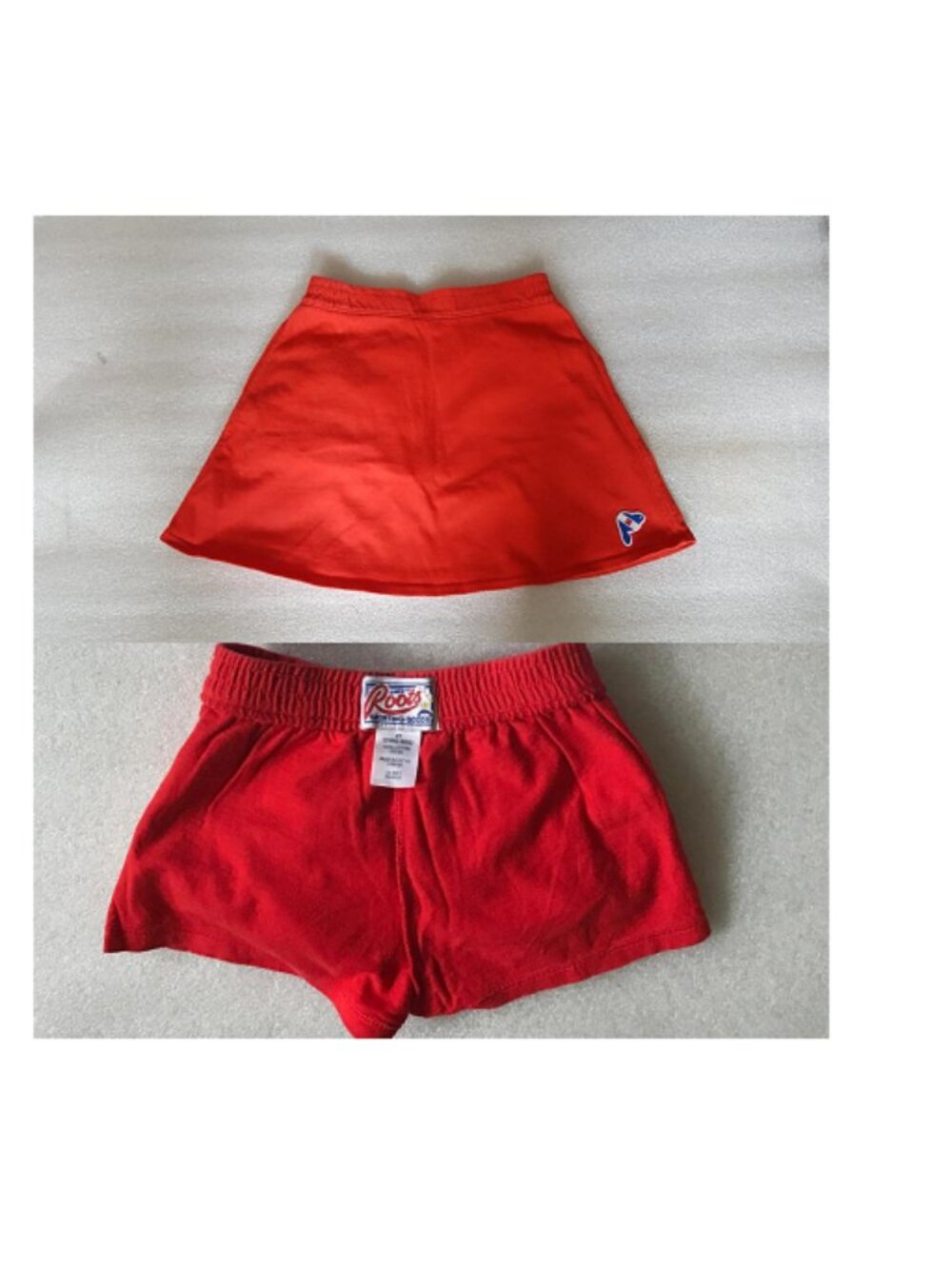 TODDLER GIRL ROOTS SKIRT SIZE 2T  RED WITH BUILT IN DIAPER COVER